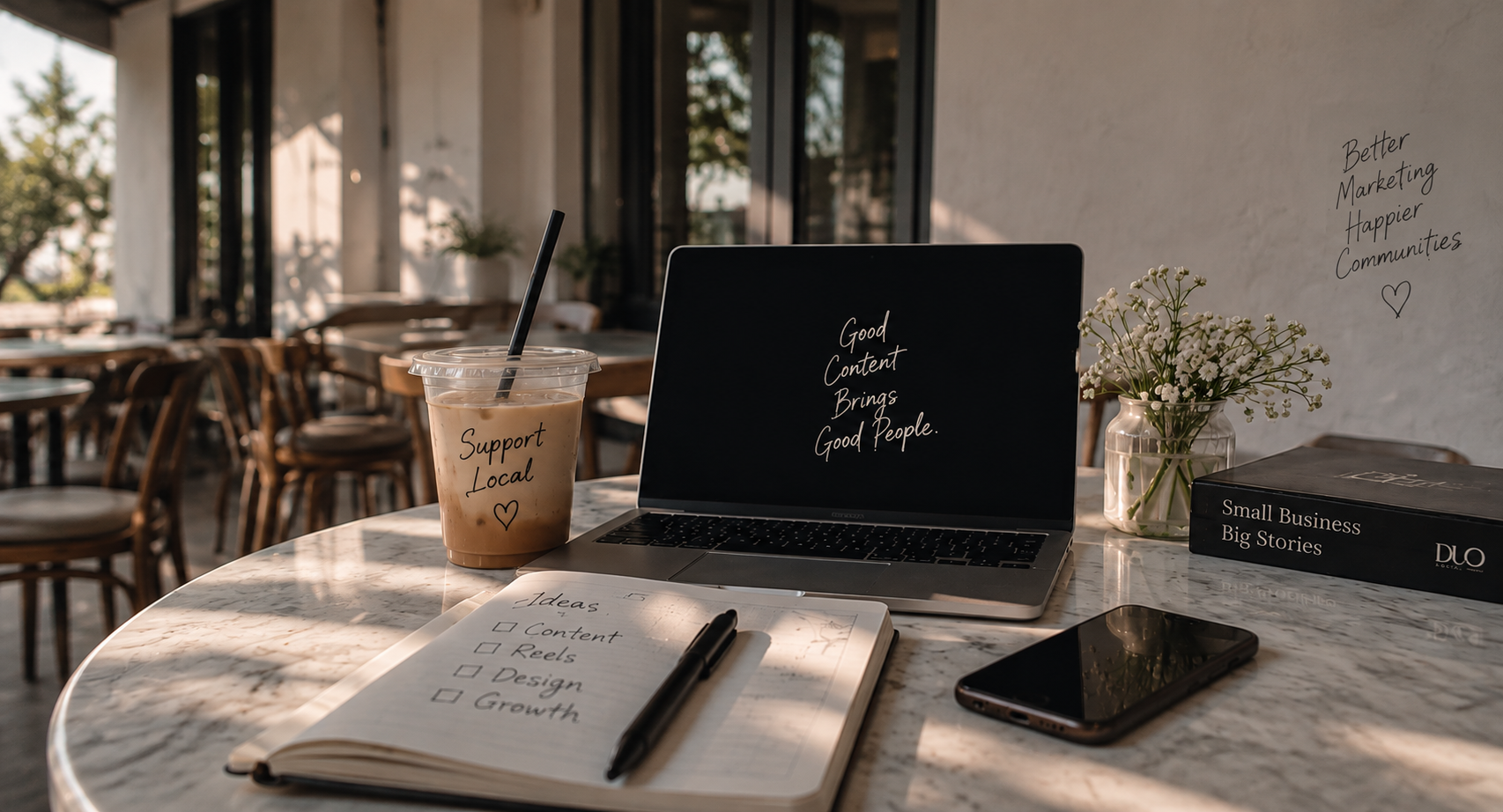DUO Social — local businesses and content